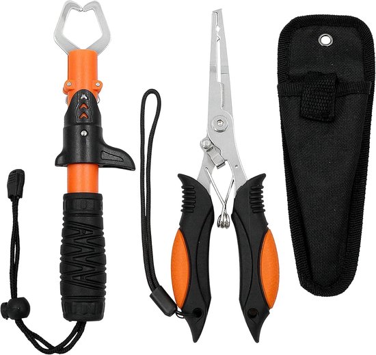 Fishing Pliers - Tool Set - Fishing Hook Remover - Fish Lip Gripper - Multi-Purpose Stainless Steel Portable Fishing Tool - Versatile Accessoires voor Zoet- en Zoutwater Visserij van Merkloos