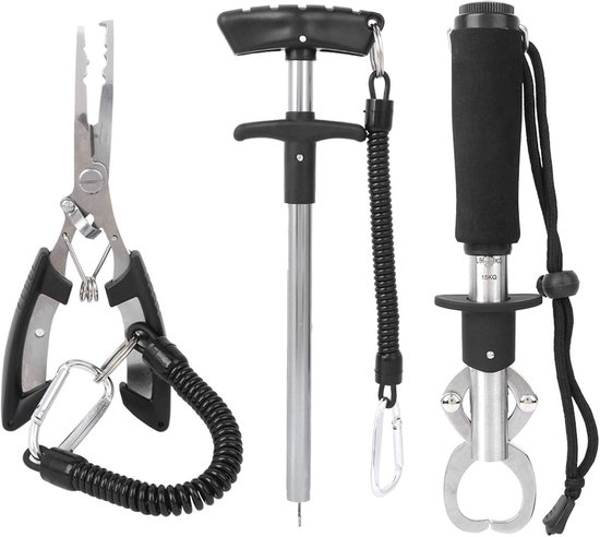 Fishing Pliers Tool Set - RVS Vissersgereedschap - Lure Pliers & Gripper met Haakverwijderaar voor Zeevissen van Merkloos