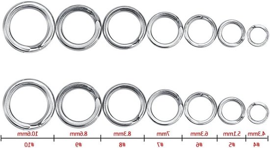 Fishing Split Rings 50Pcs/100Pcs - Roestvrijstalen Verbindingen voor Aas, Lures en Sleutelhangers, Dubbele Cirkel Ringen voor Vissen