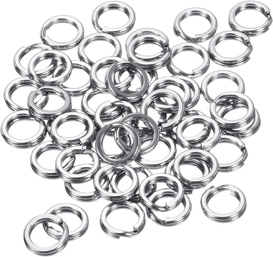 Fishing Split Rings, Dubbele Platte Ring Lure Connector voor Zee- en Zoetwatervissen - Robuust en Betrouwbaar