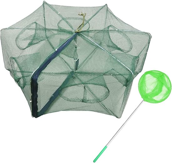 Fishing Trap, ZffXH Portable Folding Fishing Trap Fishing Bait Trap Foldable Crab Crayfish Fish Minnow Crawdad Shrimp Net Molded Umbrella