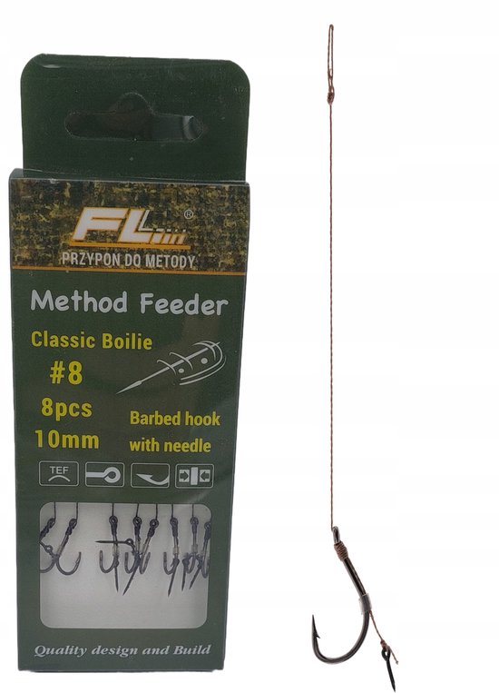 FL Method Feederhaak met ingestoken naald - Maat 8
