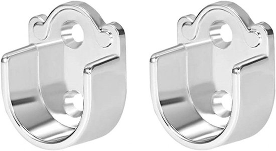 Flange Bar Holder - 2/4/6 Pack - Zinc Alloy Cabinet Pole Sockets - Flange Socket voor Wardrobe Bracket en Shower Curtain Rod - Heavy Duty Cabinet Shower Curtain Rod End Supports Flange Rod Holder (Size: 22mm, 4PCS) van Merkloos