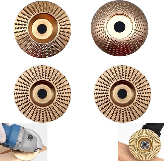 Flex Schuurschijf 4st 100mm Houtbewerking Haakse Wiel Hub Schuurmachine - Hout Stripper Zwart . van Merkloos