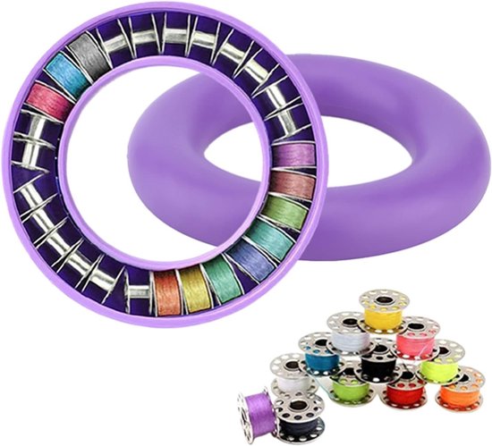 Flexibele siliconen spoelhouder ring voor naaien, borduren en handwerkaccessoires - ideaal voor creatief gebruik