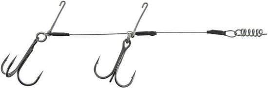 Flexibele Stinger Rig - Complete Set - Vissen Met Kunstaas - Vrij Hanger Haken - Maat 3/0 - Zilver