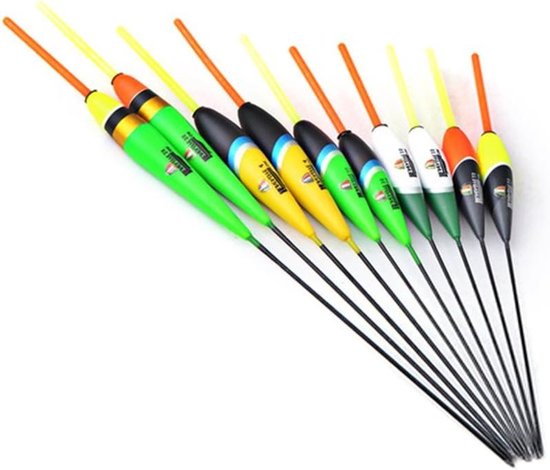 Float Set voor Vissers, 10 Stuks Drijvende Dobbers voor Karpervissen, Anti-roest Floats voor Zoetwater Vissen - Profesional Anglers Uitrusting van Merkloos