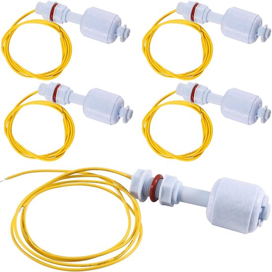Float Switch - 5 Stuks - Water Level Sensor - Niveau Schakelaar - Zijmontage Horizontaal - Vloeistof - Tank - Zwembad - Aquarium