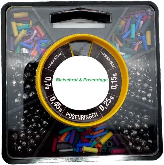 Floatringen set 7 vakken - assorti rood & rubber - met gratis Petri Heil! stickers - perfect voor standaard dobbers - SnelShoppen