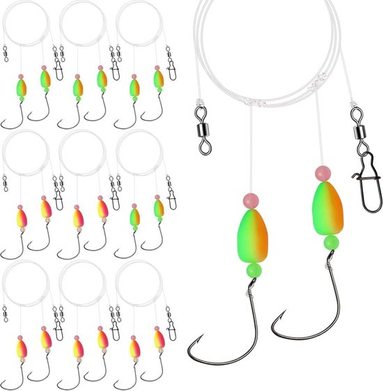 Floats Pre Riged Flapper Rigs Pompano - Fishing Equipment 10Pcs/12PCS van FLO