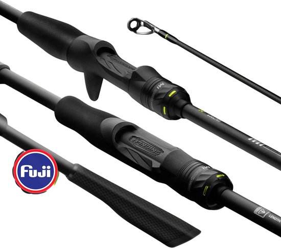 Flolife - M1 Bass Hengel Cast 2.13m-F-MH met Fuji O+Gids Ringen – 24Ton Koolstofvezel Blank – Lichtgewicht & Sterk