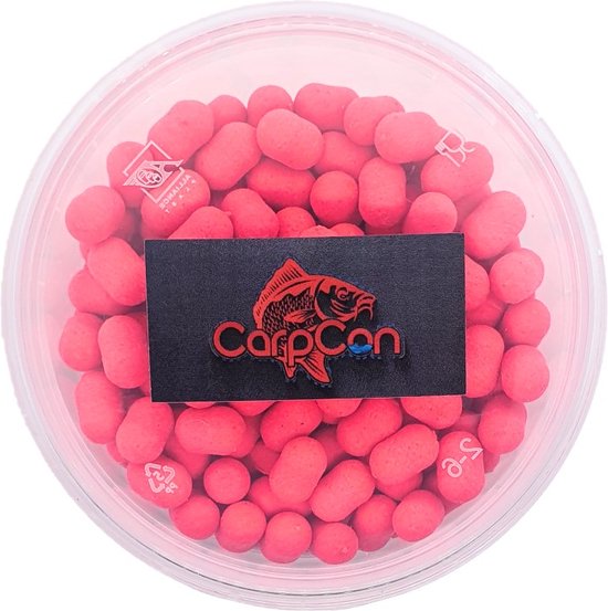 Fluo Dumbell Mini Wafters 'Bubblegum' 11x7mm - 70g - Method Feeder Haakaas - Karper/Witvissen - Mini boilies van Merkloos