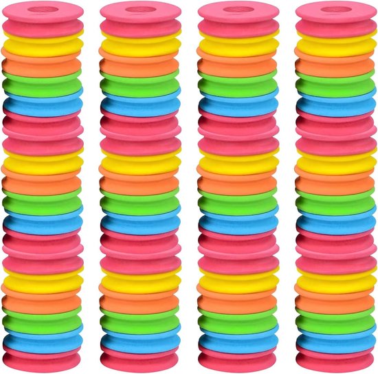 Foam Roller en Verpakkingsboard voor Vissen, 100 Stuks Vissnoer Spoelen, Geschikt voor Boten en Meren, Diameter 4.5 cm