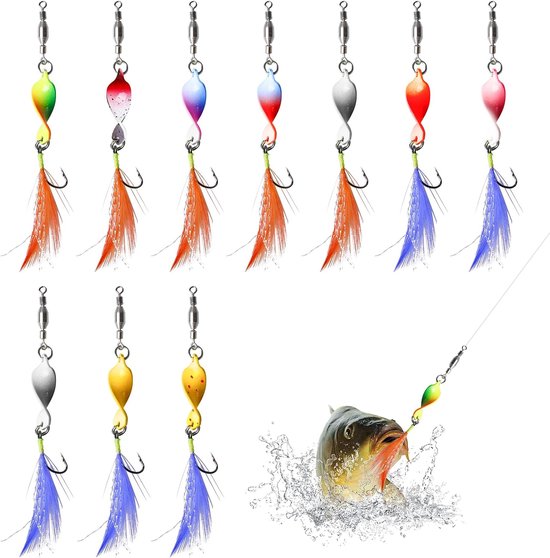 Forel Twister Spoons, 10 Stuks Forel Blinker Spinner Spoons Forel Vissen Set Forel Blinker Aas Forel Vissen Forel Spoon Forel Aas Forel Spoon Forel Aas met Veerhaak