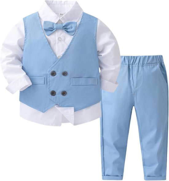 Formeel pak voor peuters, jongens, tweedelige set met vest, peuter, herenpak, jongens, bruiloftsoutfits