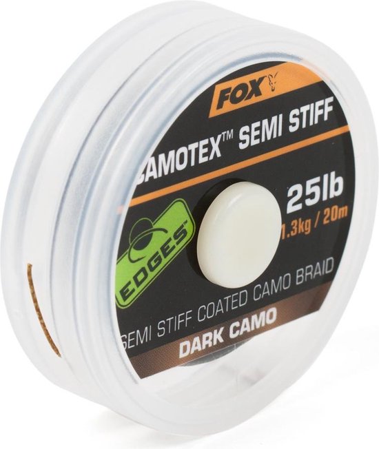 Fox Camotex Semi Stiff | Dark | 25lb | 20m van Fox