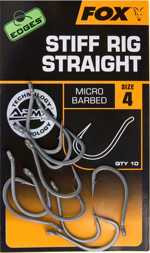 Fox Carp Edges Stiff Rig Straight Haken #7 van Merkloos