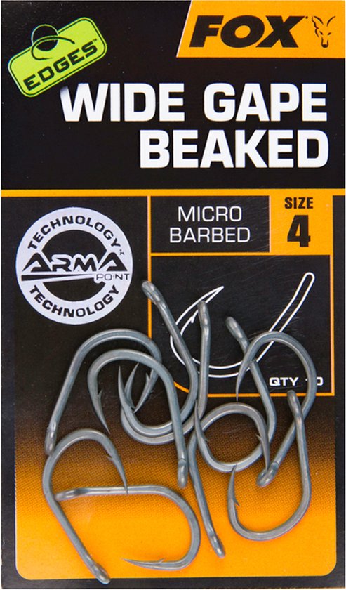 Fox Carp Edges Wide Gape Beaked Haken #5 van Merkloos