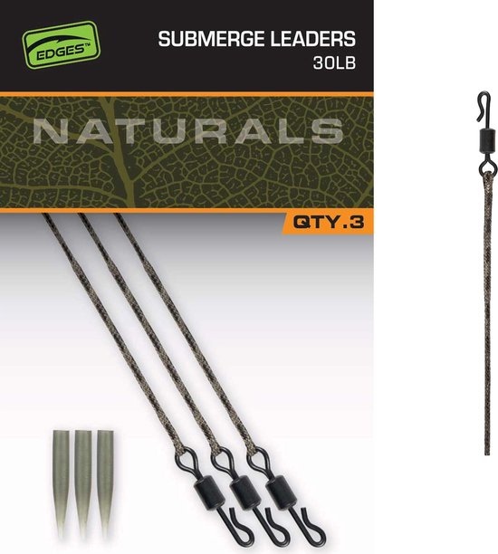 Fox Carp - End Tackle Naturals Submerged Leaders x 3 - Fox Carp van Fox
