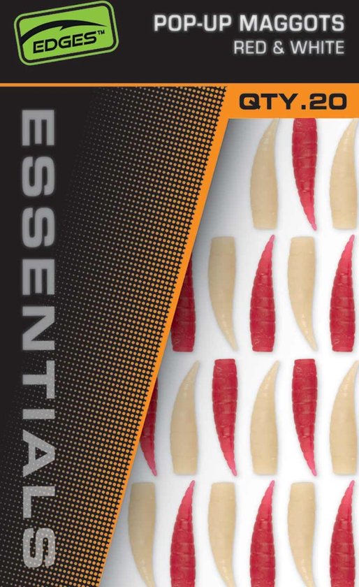 Fox Carp Fox Edges Essentials Pop-Up Maggots Wit/ Rood van Carp Fox