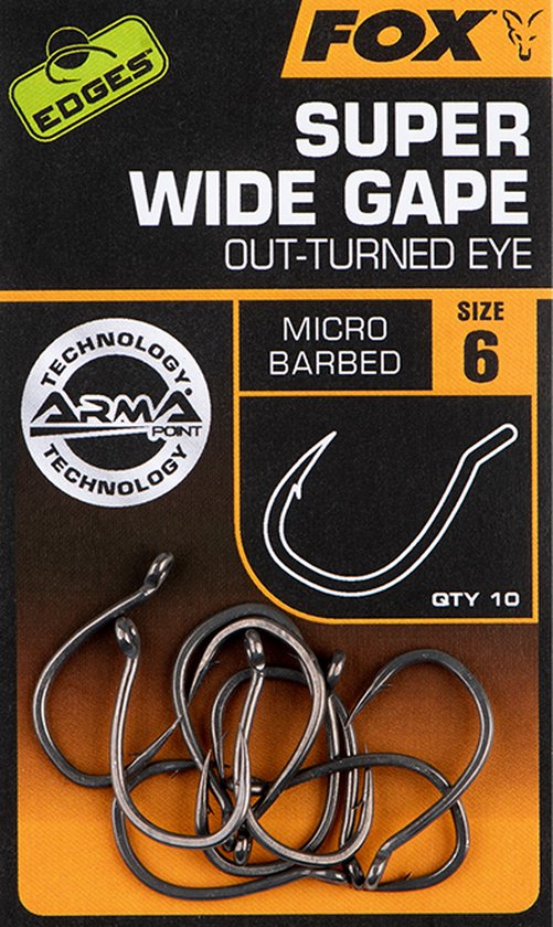 Fox Edges Armapoint Super Wide Gape (Outturned eye) - maat 2 van Fox