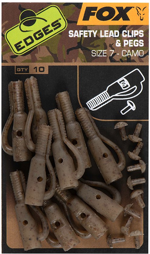 FOX Edges Camo Safety Lead Clip & Pegs - Loodsysteem