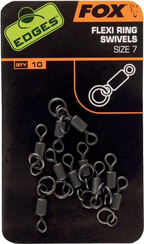 Fox Edges Flexi Ring Swivel Maat 10 - Wartels van Fox