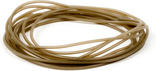 Fox Edges Hook Silicone - Trans Khaki - 1.5m - Grijs van Fox
