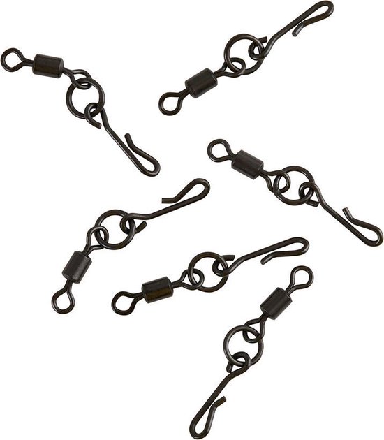 Fox Edges Kwik Change O Ring Swivels - Maat 10 - Zwart van Fox
