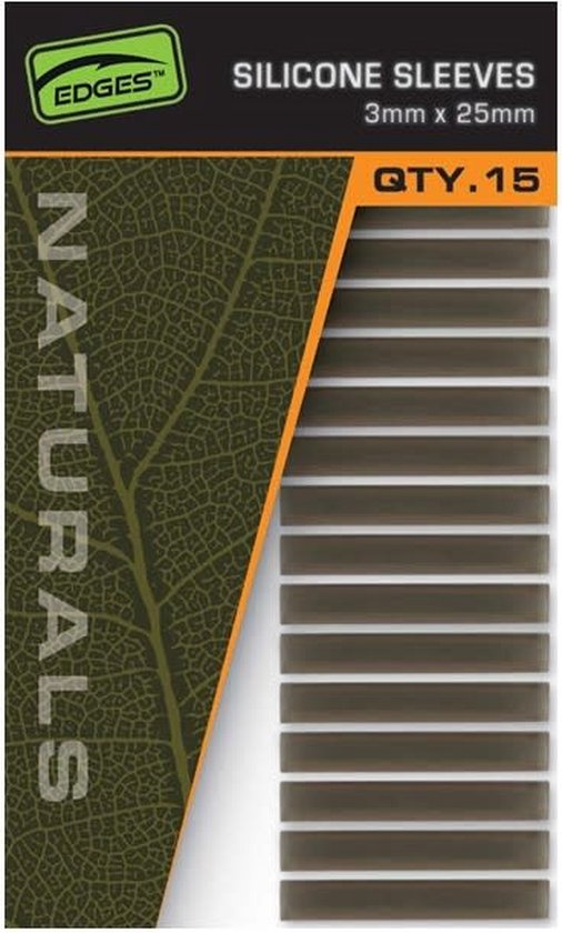 Fox Edges Natural Silicone Sleeves 3mm x 25mm van Fox