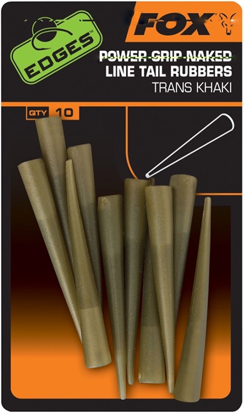 Fox Edges Power Grip Naked Line Tail Rubbers - Maat 7 van Fox