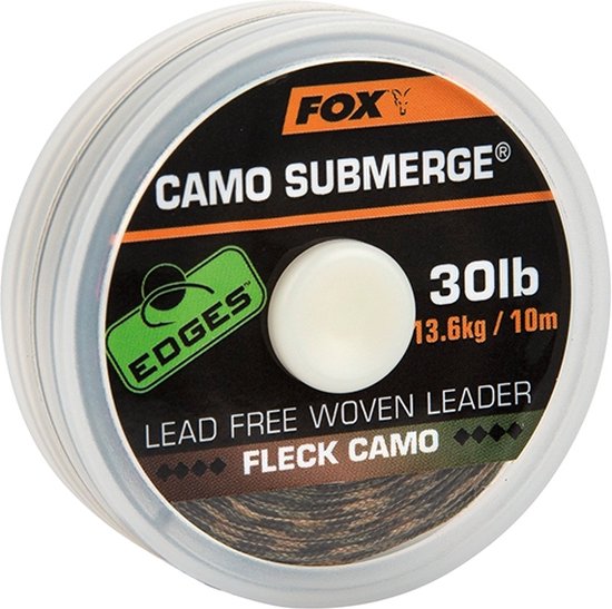 Fox Edges Submerge Camouflage Lead Free Woven Leader - 30lb - 10m - Camouflage van Fox