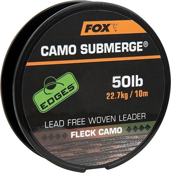 Fox Edges Submerge Camouflage Lead Free Woven Leader - 50lb - 10m - Camouflage van Fox