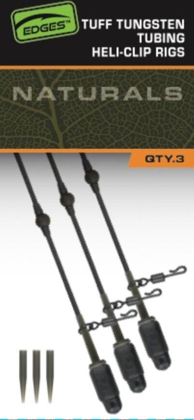 Fox Edges Tuff Tungsten Tubing Heli-Clips Rigs 50cm