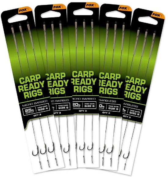FOX EOS Wide Gape Barbless Ready Rigs - Onderlijn van Merkloos