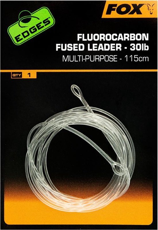 Fox Fluorocarbon Fused leader - 115cm - 30lb - Transparant van Fox