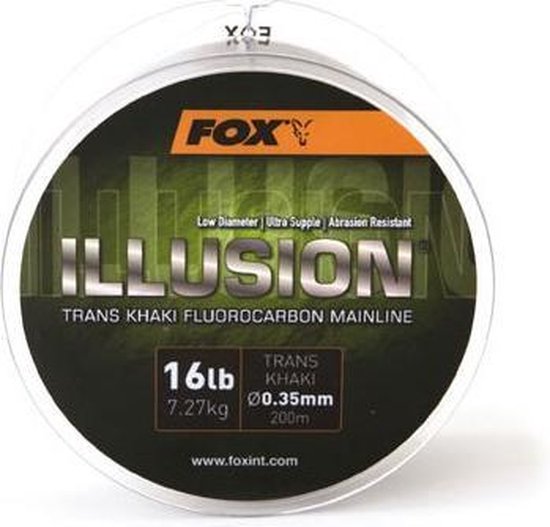 Fox Illusion Soft Mainline 0.35mm 16lb Trans Khaki 600m van Fox