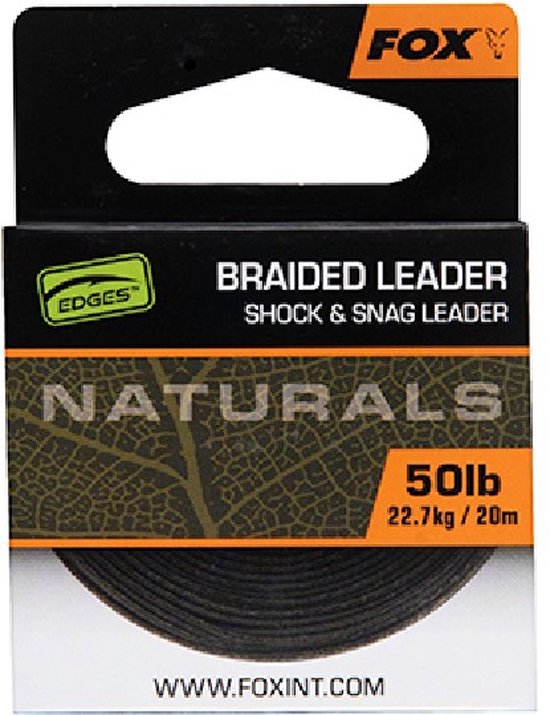 Fox Naturals Braided Leader - 20 m - 13,6 kg van Fox