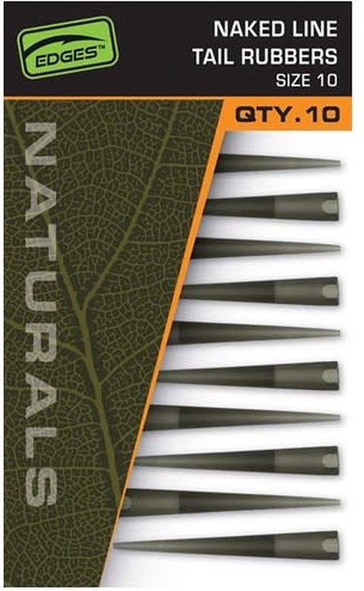 Fox Naturals Naked Line Tail Rubbers (10 pcs) size 10 van Fox