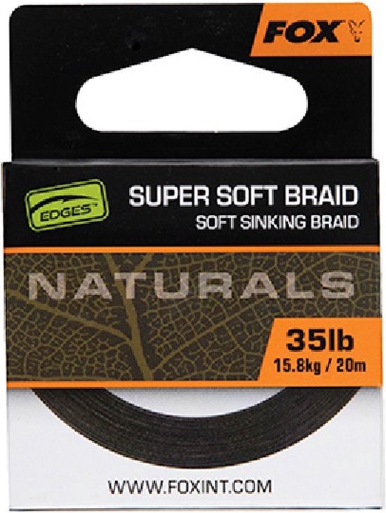 Fox Naturals Soft Braid hooklength- 20 m van Fox