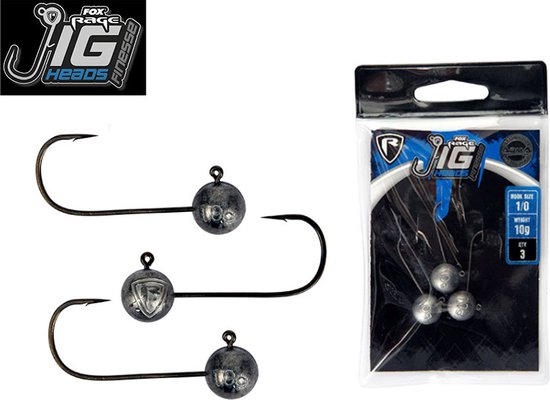 Fox Rage Jig Heads Finesse 1/0 - 5 gram