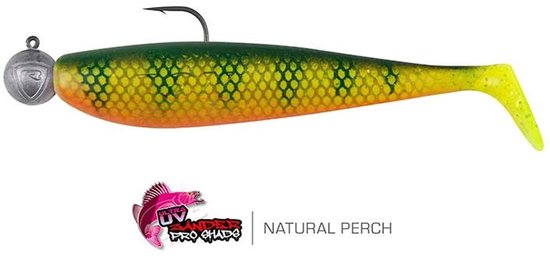 Fox Rage Loaded Zander Pro Shad 10cm - haak 4/0 - 10g (1 pc) - Kleur : UV Natural Perch