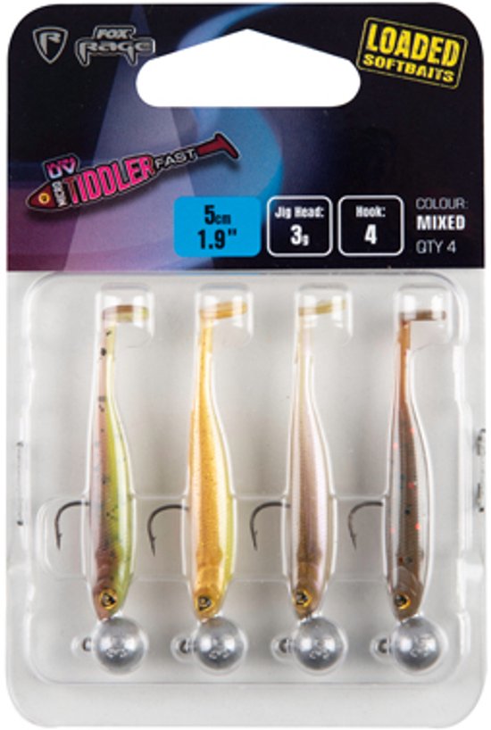 Fox Rage Micro Tiddler Fast Mixed UV Colour Pack Loaded Pack 1 5cm Pack 1
