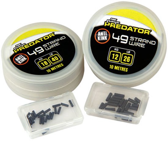 Fox Rage - Staaldraad Predator 49 strand steel wire inc crimps - Fox Rage