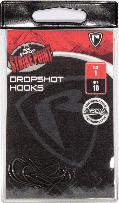 Fox Rage Strike Point Dropshot Hooks (10 pcs) - Maat : 8 van Fox Rage
