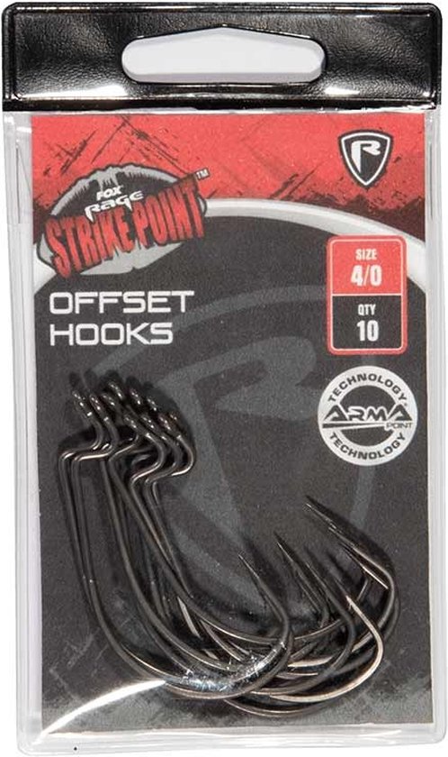 Fox Rage Strike Point Offset Hooks (10 pcs) - Maat : 6/0 van Fox Rage