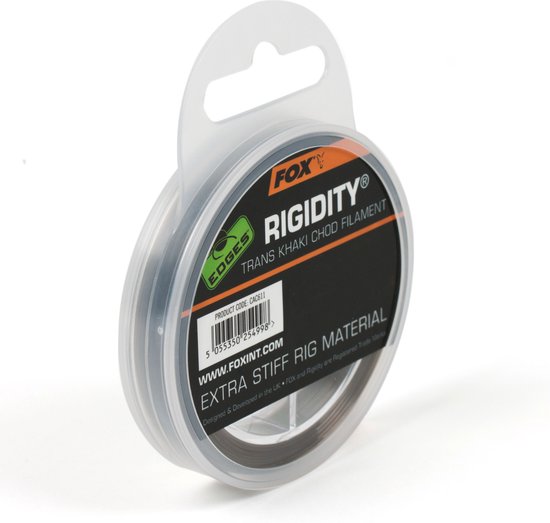 Fox Rigidity Chod Filament - Trans Khaki - 25lb - 30m - Khaki van Fox