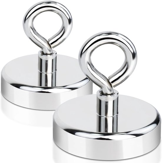 FPMYB 2 Pcs Magnetic Hooks Extra Strong Magnetic Hooks 60mm Neodymium Magnet Hooks Magnetic Hooks Magnetic Hooks Eye - ShopVlot