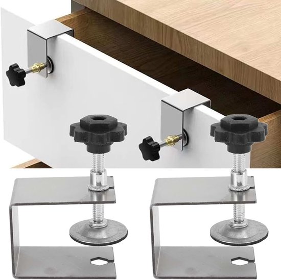 Front Installatie Klemmen, Klem Universele Jig Kast Tool, Boor Gat Gids Positie Gereedschap Voor Timmerman Tafels Bureaus Mount