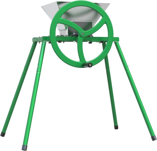 Fruitpers 7 Liter - Handmatige Fruitmolen voor Bessen en Appels met RVS Trechter en Zeef